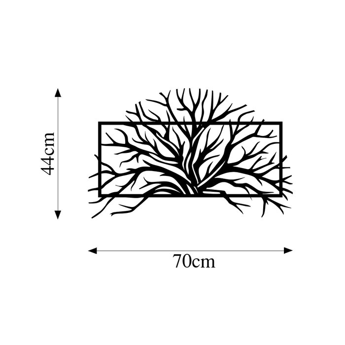 Wallity Tree 4 Escultura de pared de metal negra Wallity Tree 4 Escultura de pared de metal negra